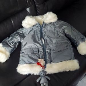 The Children's Place Gray and White Kids Jacket